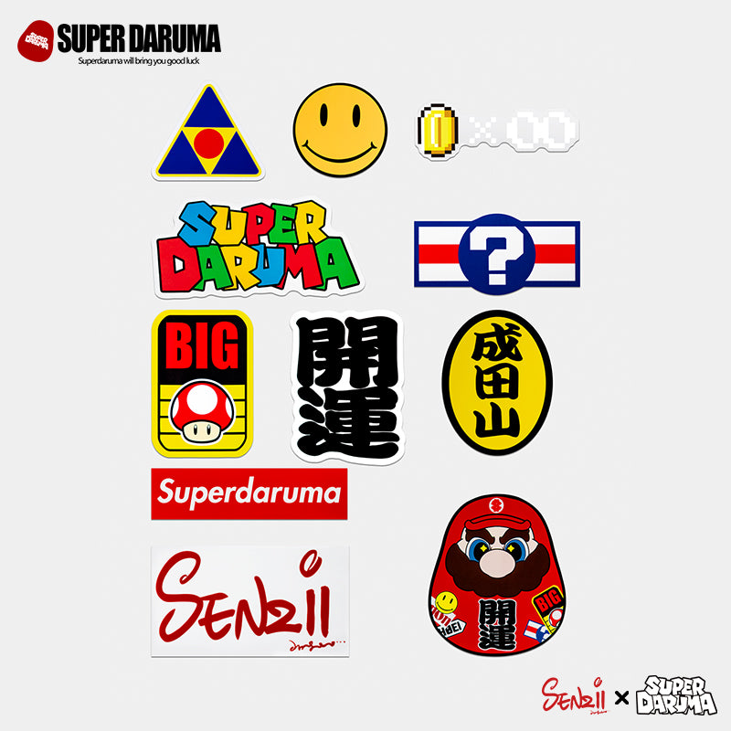 SENZII千紙×SUPER DARUMA 超级达摩-开运主题贴纸套装