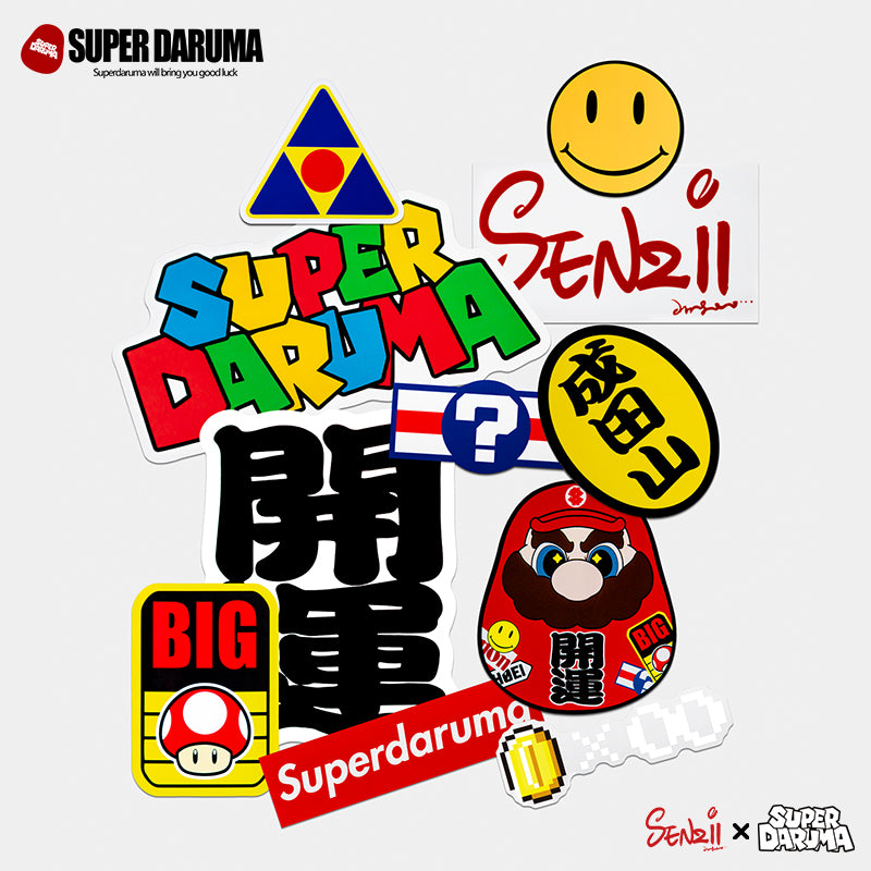 SENZII千紙×SUPER DARUMA 超级达摩-开运主题贴纸套装